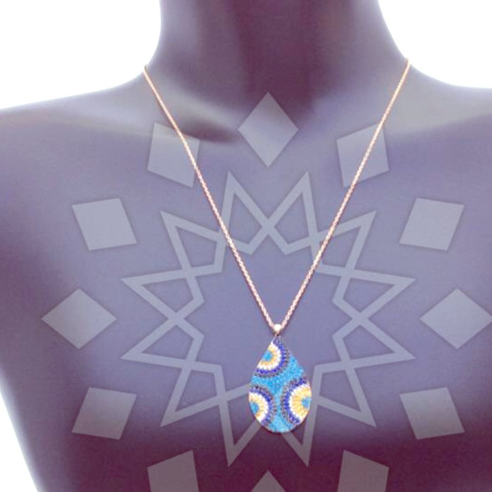 Evil eye zirconia necklace